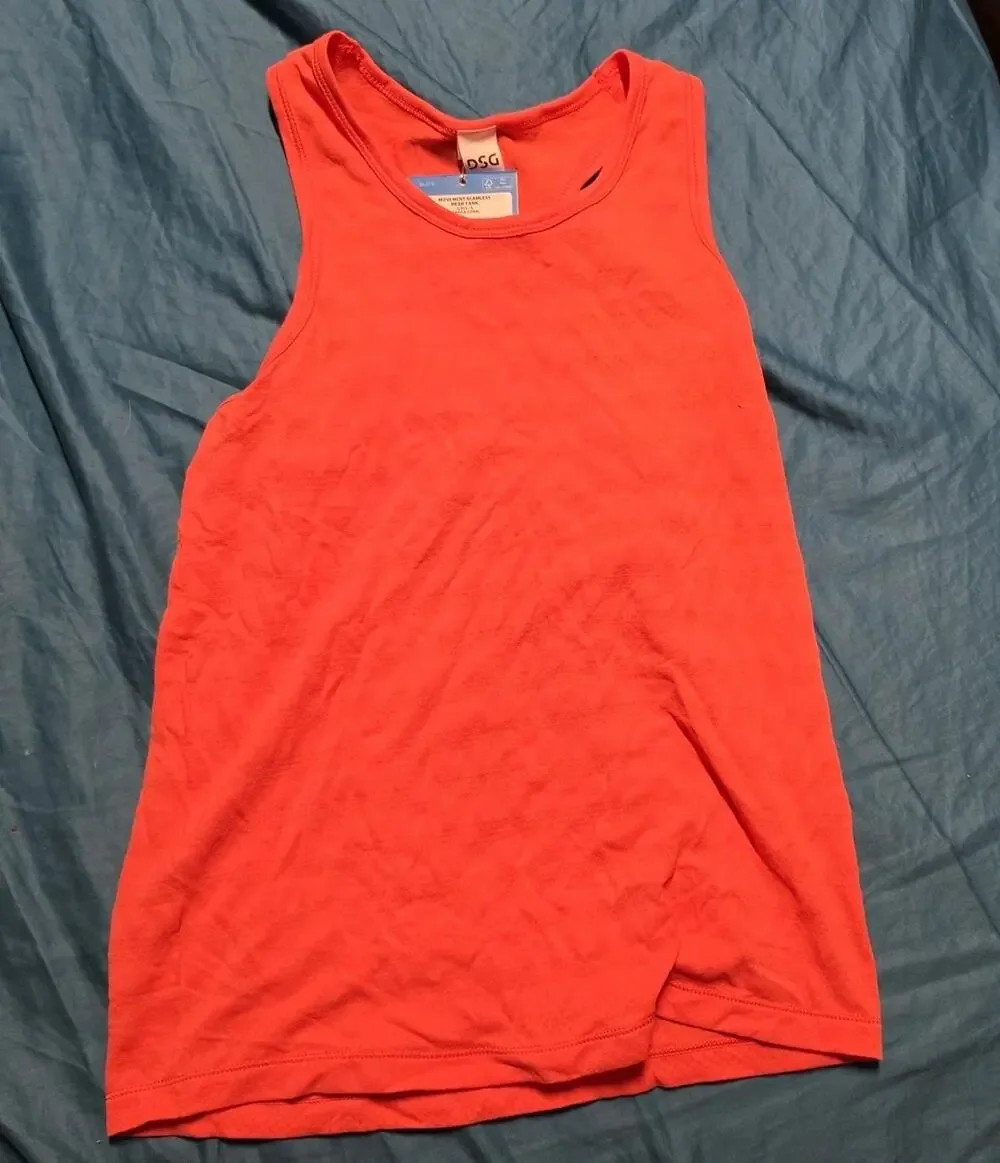 DSG Girls Large Cabana Coral Movement Seamless Mesh Tank NWT